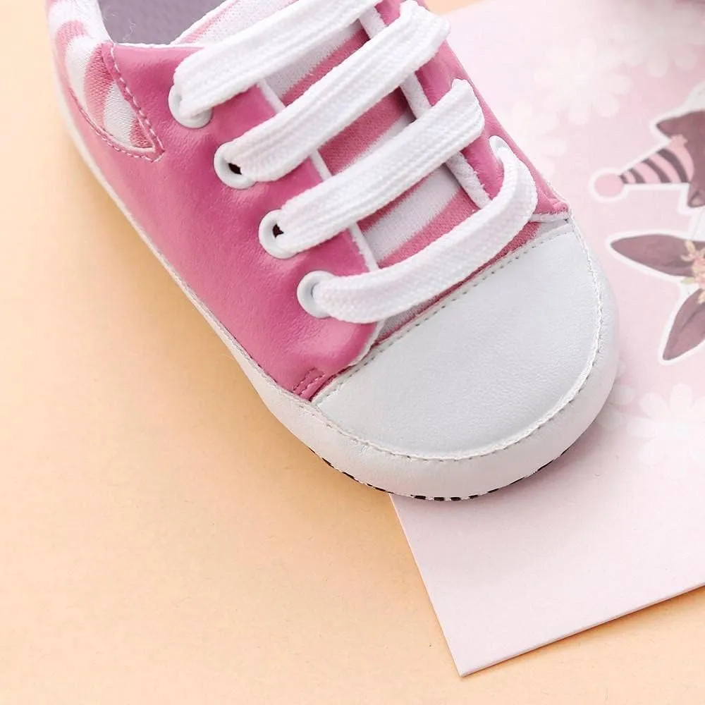 Unisex Baby Sneaker 0-18 M Newborn Boy Girl Soft Anti-Slip Sole Canvas Shoes Infant First Walkers Bandage Shoes