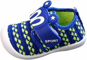 Unisex-Baby Sneakers Crib Shoes Newborn Infant Boy Girl Squeaky Shoes Lightwight Non-Slip Toddler First Walkers