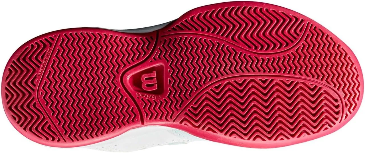 WILSON KAOS Junior QL Kids Tennis Shoes - Sea/White/Sangria/M / 4.0