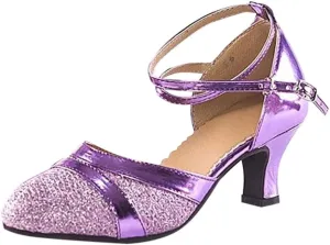 Women's Sandals Ballroom Tango Latin Dancing Shoes Sequins Shoes Social Dance Summer Sandals Casual Shoe