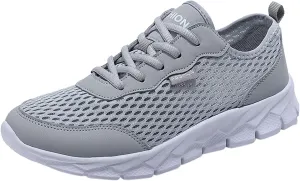 Womens Tennis Shoes Mesh Casual Slip On Shoes Waterproof Sneakers Women's Soft Sole Mesh Comfort Orthopedic White Basketball Shoe White Loafers