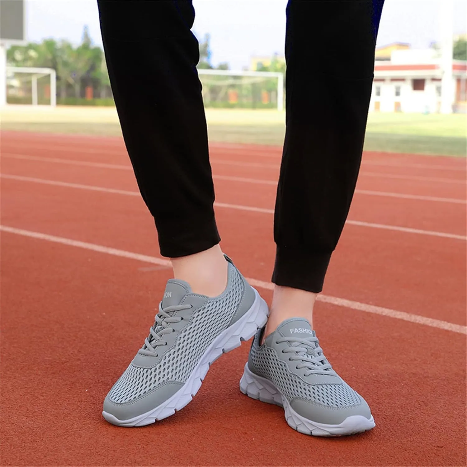 Womens Tennis Shoes Mesh Casual Slip On Shoes Waterproof Sneakers Women's Soft Sole Mesh Comfort Orthopedic White Basketball Shoe White Loafers