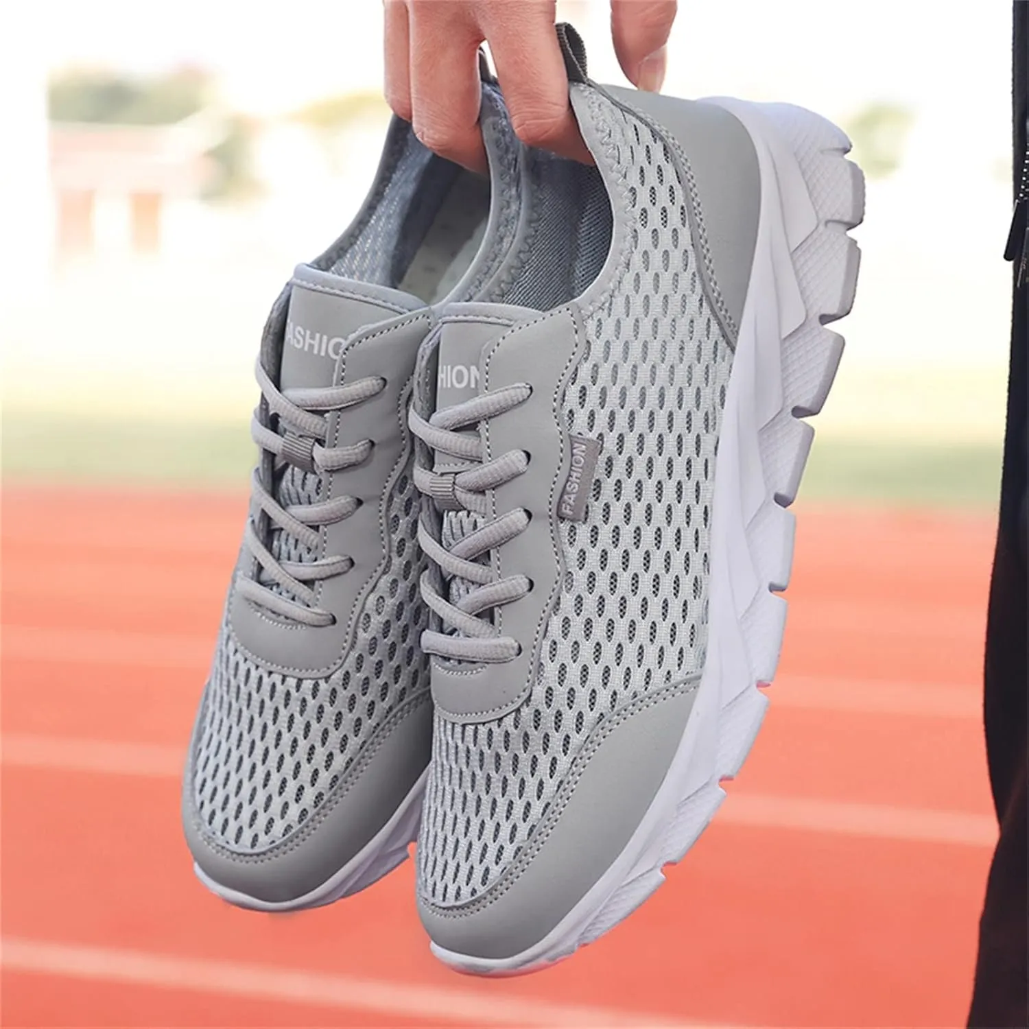 Womens Tennis Shoes Mesh Casual Slip On Shoes Waterproof Sneakers Women's Soft Sole Mesh Comfort Orthopedic White Basketball Shoe White Loafers