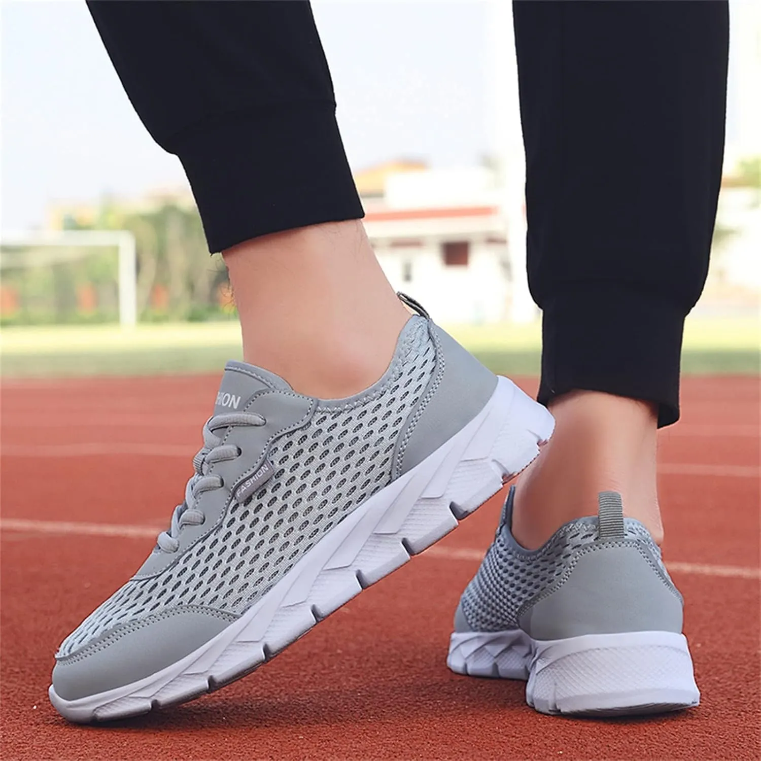 Womens Tennis Shoes Mesh Casual Slip On Shoes Waterproof Sneakers Women's Soft Sole Mesh Comfort Orthopedic White Basketball Shoe White Loafers