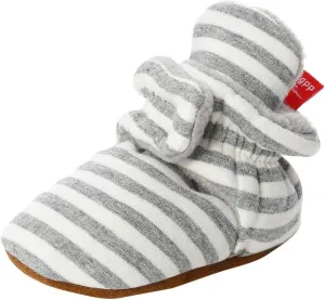 WUAI Baby Boys Girls Cozy Fleece Booties Anti-Slip Socks Soft Sole Toddler Warm Winter Boots First Walkers Crib Shoes