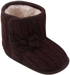 WUAI Unisex Baby Warm Winter Snow Boots Toddler Soft Sole Fur Anti-Slip Infant Prewalker Crib Shoes